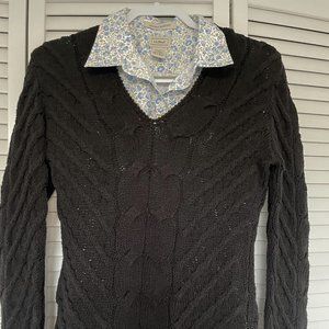 Black Cotton Sweater